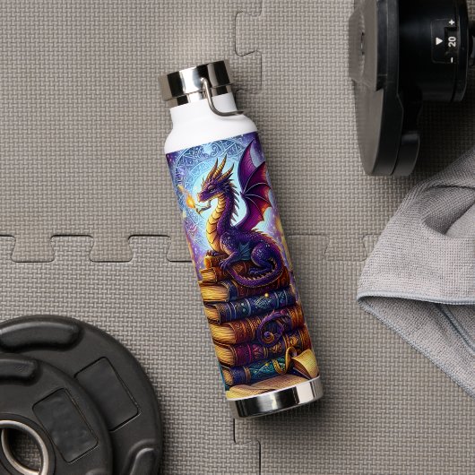 Mystical Dragon Wizard Books ウォーターボトル (ジム (回転後))