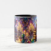 Mystical Dragon Wizard Books ツートーンマグカップ (中央)