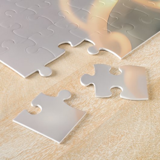 Mystical Emerald Goddess with Glowing Ember Eyes ジグソーパズル (側面)