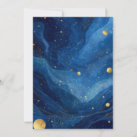 Mystical Enchanted Celestial Elegant Chic Bridal 招待状 (裏面)