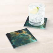 Mystical Feline ガラスコースター (アングル)