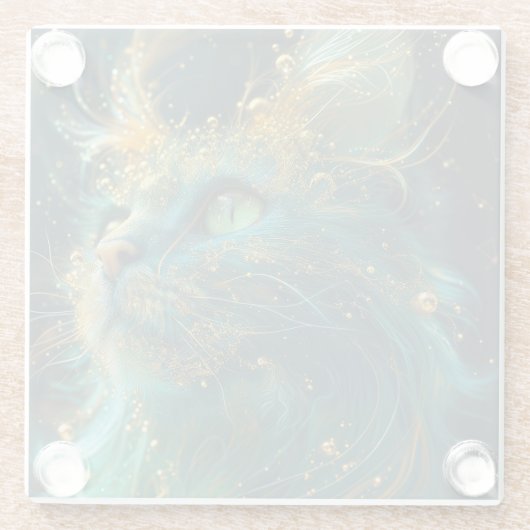 Mystical Feline ガラスコースター (裏面)