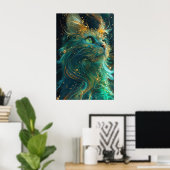 Mystical Feline ポスター (ホームオフィス)