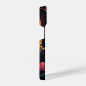 Mystical Feline Elegance Amidst Roses iPhoneケース (右側面)