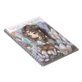 Mystical Flower Child with Quartz ノートブック (右側)