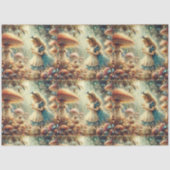 Mystical Forest Alice and Mushrooms Decoupage 薄葉紙 (正面)