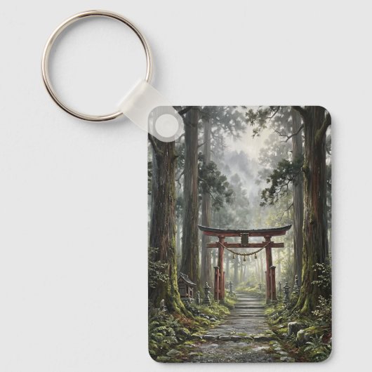 Mystical forest and torii gate that symbolizes it キーホルダー (正面)