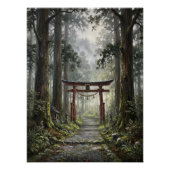 Mystical forest and torii gate that symbolizes it ポスター (正面)