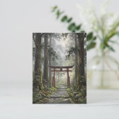 Mystical forest and torii gate that symbolizes it ポストカード (スタンド正面)