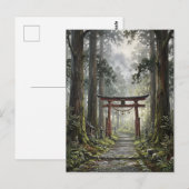 Mystical forest and torii gate that symbolizes it ポストカード (正面/裏面)