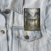 Mystical forest and torii gate that symbolizes it 缶バッジ (インサイチュ)