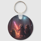 Mystical Forest Battle Animals Art キーホルダー (正面)