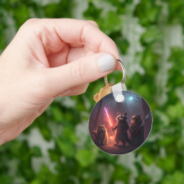 Mystical Forest Battle Animals Art キーホルダー