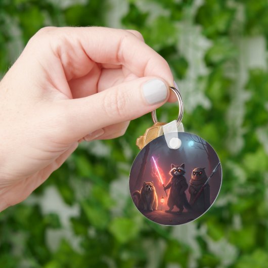 Mystical Forest Battle Animals Art キーホルダー (手)