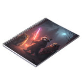 Mystical Forest Battle Animals Art ノートブック (左側)