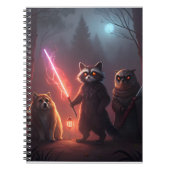 Mystical Forest Battle Animals Art ノートブック (正面)