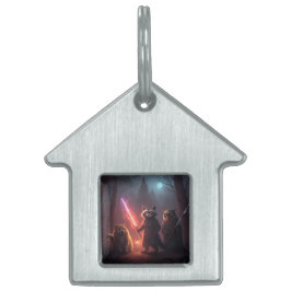 Mystical Forest Battle Animals Art ペットネームタグ