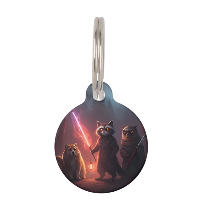 Mystical Forest Battle Animals Art ペット　ネームタグ (正面)