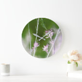 Mystical Forest Bloom – Romantic Flowers & Trees ラージ壁時計 (ホーム)