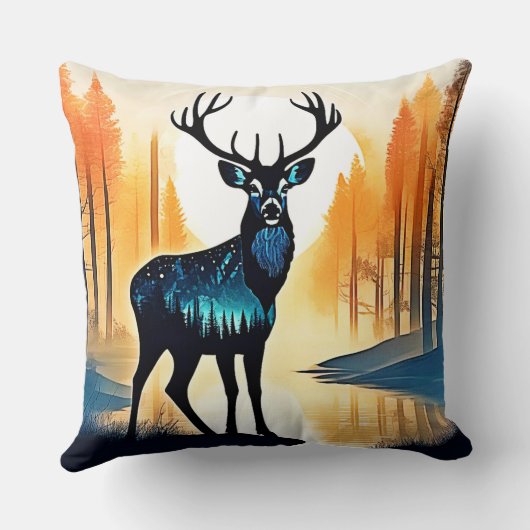 Mystical Forest Deer クッション (裏面)