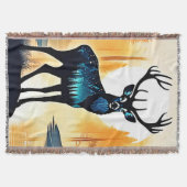 Mystical Forest Deer スローブランケット (正面)