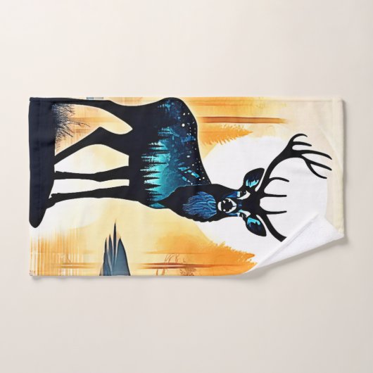 Mystical Forest Deer バスタオルセット (ハンドタオル)