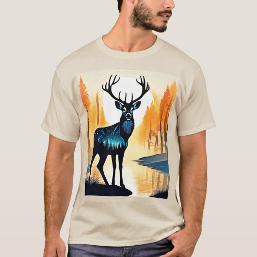 Mystical Forest Deer Tシャツ (正面)