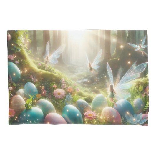 Mystical Forest Fairy Magical Spring Eggs 枕カバー (正面)