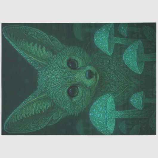 Mystical Forest Fox Tissue Paper — Fairycore Gift  薄葉紙 (正面)