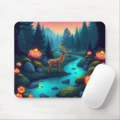 Mystical Forest Stream Mouse Pad マウスパッド (マウス)
