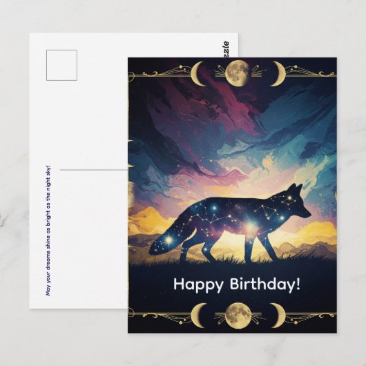 Mystical Fox Greeting Card ポストカード (正面/裏面)