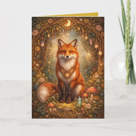 Mystical Fox Magickal Night Blank Inside Card カード
