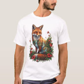 Mystical Fox Tropical Temple Landscape Wildlife Tシャツ (正面)