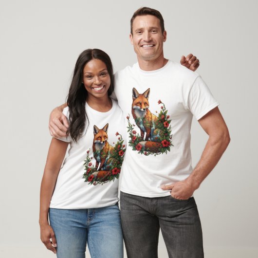 Mystical Fox Tropical Temple Landscape Wildlife Tシャツ (ユニセックス)