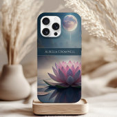 Mystical Full Moon Lotus with Custom Name Case-Mate iPhoneケース
