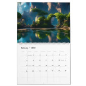 Mystical Gardens by E.J.金ゴールド カレンダー (2月 2026)