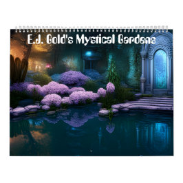 Mystical Gardens by E.J.金ゴールド カレンダー