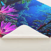 Mystical Glowing Jungle Bloom Design シェルパブランケット (3/4)