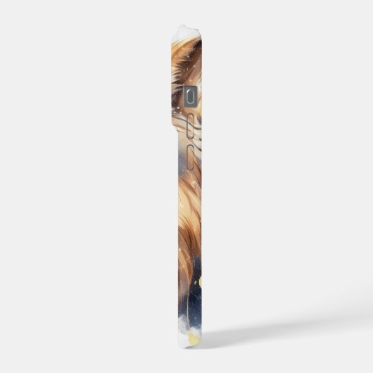 Mystical Golden Wolf iPhone 15 Pro Case iPhoneケース (左側面)