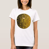 Mystical Golden Zodiac Scorpio Tシャツ (正面)
