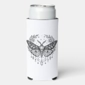 Mystical Gothic Moth Botanical Celestial Line Art  スリム缶クーラー (Seltzer裏面)