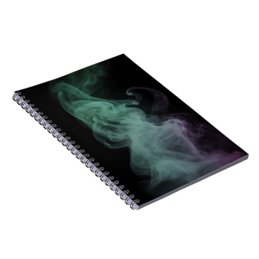 Mystical Green Smoke Abstract Art Notebook ノートブック (右側)