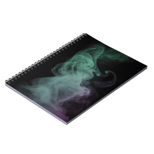 Mystical Green Smoke Abstract Art Notebook ノートブック (左側)