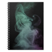 Mystical Green Smoke Abstract Art Notebook ノートブック (正面)