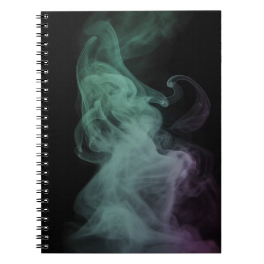 Mystical Green Smoke Abstract Art Notebook ノートブック (正面)