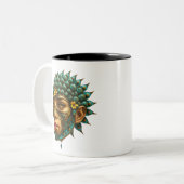 Mystical Guardian Vision - Fantasy Graphic Art ツートーンマグカップ (正面左)