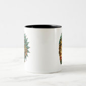 Mystical Guardian Vision - Fantasy Graphic Art ツートーンマグカップ (中央)