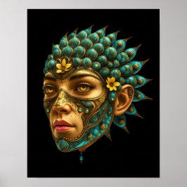 Mystical Guardian Vision - Fantasy Graphic Art ポスター