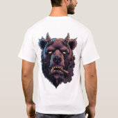 Mystical Horned Bear Tシャツ (裏面)