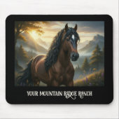Mystical Horse Custom Name Mountain Ranch  マウスパッド (正面)